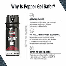 Load image into Gallery viewer, SABRE Tactical Pepper Gel With Belt Holster, 18 Bursts of Maximum Police Strength OC Spray, Quick Access Flip Top Safety, 18-Foot Range, Gel Is Safer, Designed For Security Professionals
