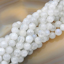 Load image into Gallery viewer, Natural White Moonstone Gemstone Round Loose Beads in 15.5" Strand (6mm)
