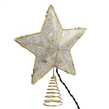 Load image into Gallery viewer, Kurt Adler 10 Light 8.5-Inch Gold Reflector Star Treetop
