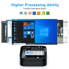 Load image into Gallery viewer, Mini PC, Quad Core Ιntel Celeron J3455 Mini Desktop Computer Windows 10 Pro(64-bit), 4GB DDR3/64GB eMMC Small Computer 4K Support 2.5" SSD/mSATA SSD/2.4G+5G Dual WiFi for Home Business Education
