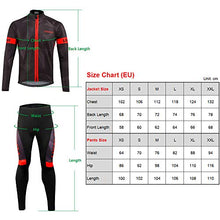 Load image into Gallery viewer, Lixada Men's Cycling Jersey Suit Winter Thermal Fleece Long Sleeve Mountain Bike Road Bicycle Shirt with 3D Tights Padded Pants
