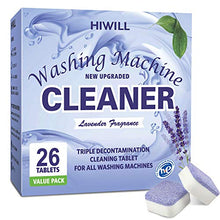 Load image into Gallery viewer, HIWILL Washing Machine Cleaner Effervescent Tablets, Solid Washer Deep Cleaning Tablet, Triple Decontamination Remover with Natural Biological Formula, for Front Load and Top Load Washers 26 Count
