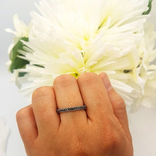 Load image into Gallery viewer, Dazzlingrock Collection 0.40 Carat (ctw) 10K Round Black Diamond Wedding Band Enhancer Ring, White Gold, Size 7.5
