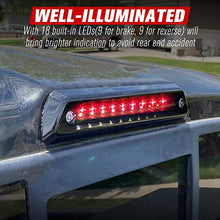 Load image into Gallery viewer, FIERYRED Third Brake Light/Reverse Light Smoked Compatible with 2009-2014 Ford F150 Third Brake Light ,Rear Cab Brake Light ,3rd Brake lights Power Saving IP67 Waterproof
