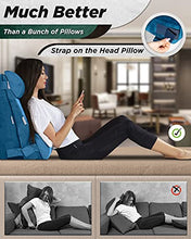 Load image into Gallery viewer, Lunix LX8 Adjustable 4pcs Orthopedic Bed Wedge Pillow Set, Post Surgery 100% Memory Foam for Back, Neck, Leg Pain Relief. Sitting Pillow for Acid Reflux and GERD, Comfortable Pillows for Sleeping Blue
