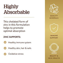 Load image into Gallery viewer, Solgar Chelated Zinc, 250 Tablets - Zinc for Healthy Skin - Supports Cell Growth &amp; DNA Formation - Exerts Antioxidant Activity - Supports A Healthy Immune System - Non GMO, Vegan - 250 Servings
