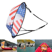 Load image into Gallery viewer, Tgoon Hot Wind Paddle, Foldable 108CM Wind Sail Paddle Flag Pattern with Transparency Window for Canoeing Kayak Sailboat
