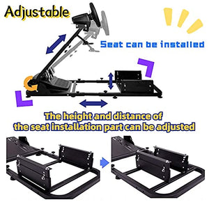 Hottoby Racing Simulator Cockpit Stand All for Fanatec/Thrustmaster/Logitech G25/G29/G920/G923 Support to PC/Xbox One/PC Gaming Simracing