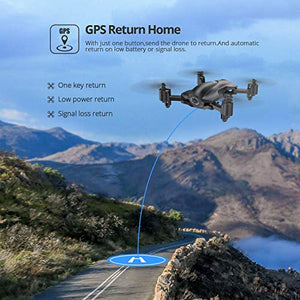 Holy Stone GPS Drone FPV Drones with Camera for Adults 1080P HD, Foldable Drone for Beginners, RC Quadcopter with GPS Return Home, Follow Me, Altitude Hold and 5Ghz WiFi Transmission Live Video, HS165