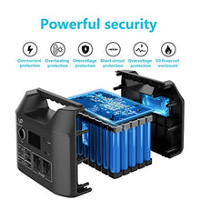 Load image into Gallery viewer, VOLO 300W Portable Power Station, 296Wh(80000mAh) Camping Lithium Battery Pack with 2AC 110V/ 1DC 12V/ 1DC 24V/ 1Car Cigarette Lighter/ 1QC3.0USB-C/ 2USB/Flashlight for Outdoor Camp Home Emergency
