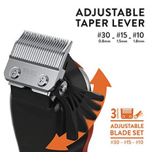 Load image into Gallery viewer, Wahl Professional Animal Deluxe U-Clip Pet, Dog, &amp; Cat Clipper &amp; Grooming Kit (#9484-300), Red and Chrome
