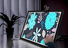 Load image into Gallery viewer, A3 Diamond Painting Light Pad with Built-in Stand, Hawanik A3 Large LED Tracing Light Box with Stand for Vinyl Weeding Drawing
