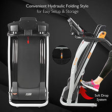 Load image into Gallery viewer, Hurtle Electric Folding Treadmill Exercise Machine - Smart Compact Digital Fitness Treadmill Workout Trainer w/Bluetooth App Sync, Manual Incline Adjustment, for Walking, Running, Gym HURTRD18
