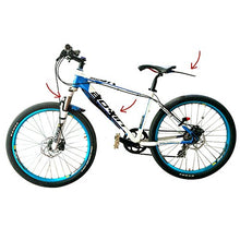 Load image into Gallery viewer, FETESNICE Adjustable MTB Bike Fender, Front/Rear/Downtube Mud Guards, Bicycle Mudguards Set (Blue)
