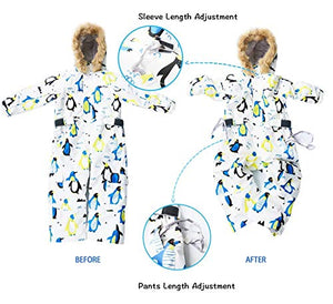 Bluemagic Big Kid's One Piece Snowsuits Ski Suits Waterproof Overalls Jackets Snowboarding,Water Color,160cm