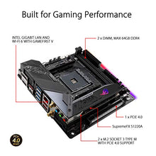 Load image into Gallery viewer, ASUS ROG Strix X570-I Gaming, X570 Mini-ITX Gaming Motherboard, AMD Ryzen 3000 with PCIe 4.0, WiFi 6 (802.11ax), Intel Gigabit Ethernet, SATA 6Gb/s
