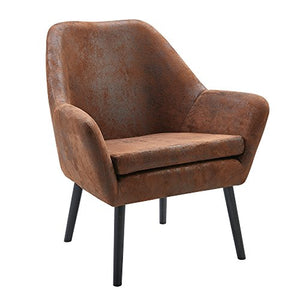 Versanora VNF-00033AF Arm Chair, Aged Fabric Brown