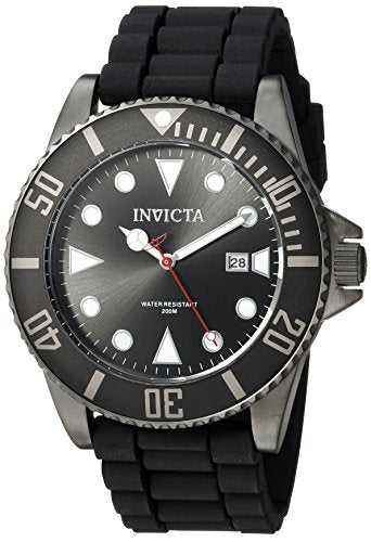 Invicta Men's Pro Diver Stainless Steel Quartz Diving Watch with Silicone Strap, Black, 22 (Model: 90305)