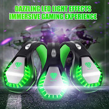 Load image into Gallery viewer, ENVEL Noise Cancelling Gaming Headset with 7.1 Surround Sound Stereo for PS4/Nintendo eShop Switch,Omnidirectional Microphone Vibration LED Light Compatible with Mac/PC/Laptop/Mac/PS3 Camo (Green)
