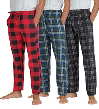 Load image into Gallery viewer, 3 Pack: Big Boys Pajama Pants Fleece Plush Pjs Kids Pajamas Christmas Clothes Lounge Flannel Bottoms Youth Teen Sleep wear,Set 8-Size 12/14
