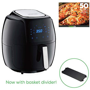 GoWISE USA 8-in-1 Digital Air Fryer with Recipe Book, 7.0-Qt, Black