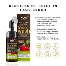 Load image into Gallery viewer, WOW Skin Science Apple Cider Vinegar Foam Exfoliating Face Wash &amp; Brush - Facial Cleanser Acne Face Wash for Women &amp; Men - Face Wash Oily Skin Gentle Face Cleanser - Natural Face Wash Sensitive Skin
