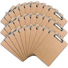 Load image into Gallery viewer, Office Solutions Direct Clipboards with Low Profile Clip (Set of 30) - Wood Clipboards Bulk 30 Pack, Heavy Duty Clipboard, Bulk Classic Clipboards for Classroom, Calendar Office Clipboard Stand up
