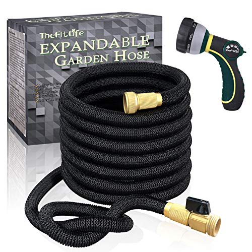 TheFitLife Flexible and Expandable Garden Hose - Strongest Triple Latex Core with 3/4