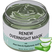 Load image into Gallery viewer, Renew Overnight Sleeping Facial Mask by Doppeltree with Aloe Vera &amp; Hyaluronic Acid - Hydrating Face Mask for Night Time Skin Repair - Formulated in San Francisco
