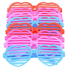 Load image into Gallery viewer, 32 Valentines Day Shade Glasses for Kids &amp; Gift Cards with Heart Shaped Shutter Valentine Party Favor, Valentine&#39;s Classroom Exchange, Classroom Prize Supplies, Valentine’s Greeting Cards
