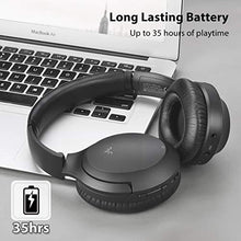Load image into Gallery viewer, Avantree Aria Bluetooth Active Noise Cancelling Headphones with Boom Mic for PC Computer Phone Call, Good Sound, Replaceable Spacious Ear Pads, 35H, Wireless &amp; Wired ANC Over Ear Home Office Headset
