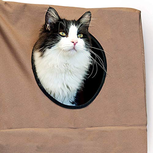 Load image into Gallery viewer, K&H PET PRODUCTS Hangin' Cat Condo Large Tan 23" x 16" x 65" Cat Furniture