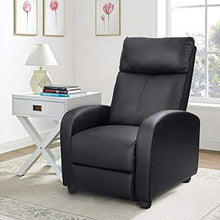 Load image into Gallery viewer, Homall Recliner Chair Padded Seat Massage PU Leather for Living Room Single Sofa Recliner Modern Recliner Seat Club Chair Home Theater Seating (Black)
