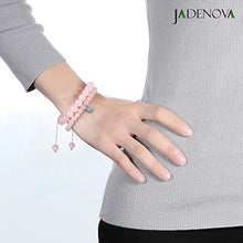 Load image into Gallery viewer, JADENOVA 6/8mm Natural Rose Quartz Gemstone Bracelet for Couples Gifts
