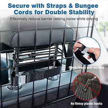 Load image into Gallery viewer, Vetoos Car SUV Dog Barrier, Vehicles Pet Divider Gate for Trunk Cargo Area - Extendable for Universal Fit, Foldable for Easy Storage, Straps &amp; Bungee Cords for Double Stability, Rust-Proof Metal Mesh
