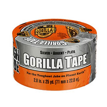 Load image into Gallery viewer, Gorilla, 2.88" x 25 yd Tough &amp; Wide Duct Tape, 25yd, Silver, 4 Pack
