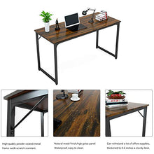 Load image into Gallery viewer, Foxemart 47 Inch Computer Desk Sturdy Office Desks 47” Modern PC Laptop Notebook Study Writing Table for Home Office Workstation, Rustic Brown
