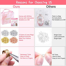 Load image into Gallery viewer, 300Pcs Bangle Bracelets Making Kit, Thrilez Charm Bracelet Making Kit with Expandable Bangles, Charms, Jump Rings and Pliers for Jewelry Making Bangle Bracelets (with Gift Box and Tools)
