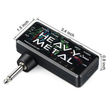 Load image into Gallery viewer, Donner Guitar Headphone AMP Heavy Metal Pocket FX Chorus Rechargeable Mini Practice Amplifier
