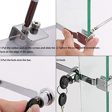 Load image into Gallery viewer, 12Pack Sliding Glass Door Ratchet Lock, Display Case Lock, Glass Case Lock, Glass Display Lock, Glass Showcase Window Key Lock, Lock for Display Case with 24 Keys (Keyed Alike)
