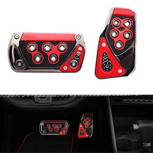 Load image into Gallery viewer, MACHSWON 2X Universal Car Brake Pad Sport Racing Accelerator Car Pedals Covers Universal Automatic (Red)
