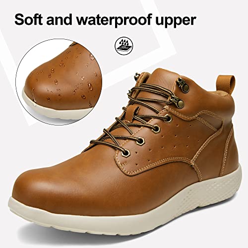 Load image into Gallery viewer, Vostey Men's Chukka Boots Lightweight Casual Boots for Men Fashion Sneaker Boot Ankle Boots(BMY8047 Polished Brown 13)