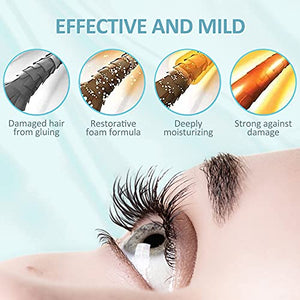 Eyelash Extension Cleanser, LANBENA Lash Shampoo, Eyelash Extension Shampoo, Lash Cleanser for Extensions, Lash Foam Cleanser, Chamomile Eyelash Cleaner, Paraben & Sulfate & Oil Free for Salon and Home Use (60ml 2 Fl Oz )