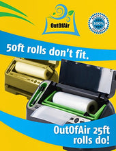 Load image into Gallery viewer, 11&quot; x 25&#39; Rolls (Fits Inside Machine) - 4 Pack (100 feet total) OutOfAir Vacuum Sealer Rolls. Works with FoodSaver Vacuum Sealers. 33% Thicker, BPA Free, Sous Vide, Commercial Grade
