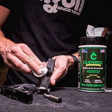 Load image into Gallery viewer, Clenzoil Field &amp; Range Saturated Gun Oil Wipes | Multi-Purpose [ CLP] Cleaner, Lubricant, &amp; Protectant | Approx. 50 (5" x7") One-Step Gun Cleaning Oil &amp; Lubricant Field Wipes
