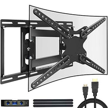 Load image into Gallery viewer, JUSTSTONE Full Motion TV Wall Mount Bracket for 28-70 Inch LED LCD Plasma Flat Screen &amp; Curved TVs 110 Lbs VESA 600x400mm with Articulating Arms, Extend, Swivel, Tilt and Level Adjust, Fit 16” Studs
