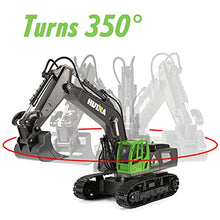 Load image into Gallery viewer, Kidsfaves 11 Channel Multifunction 2.4Ghz Remote Control Excavator Metal Shovel RC Excavator Toy with LED Light Engineering Toys for Boys Girls Kids 3 4 5 6 7 8 9 10 Year
