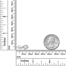 Load image into Gallery viewer, Gem Stone King 925 Sterling Silver Heart Shape Sky Blue Aquamarine Women&#39;s Infinity Ring (0.39 Cttw) (Size 7)
