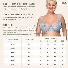 Load image into Gallery viewer, HSIA Women's Minimizer Bra Unlined Underwire Full Figure Lace Bra Plus Size Full Coverage Unpadded Bra 34C-44DDD Burgundy
