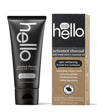Load image into Gallery viewer, Hello Oral Care Activated Charcoal Teeth Whitening Fluoride Free and SLS Free Toothpaste, 1 Count
